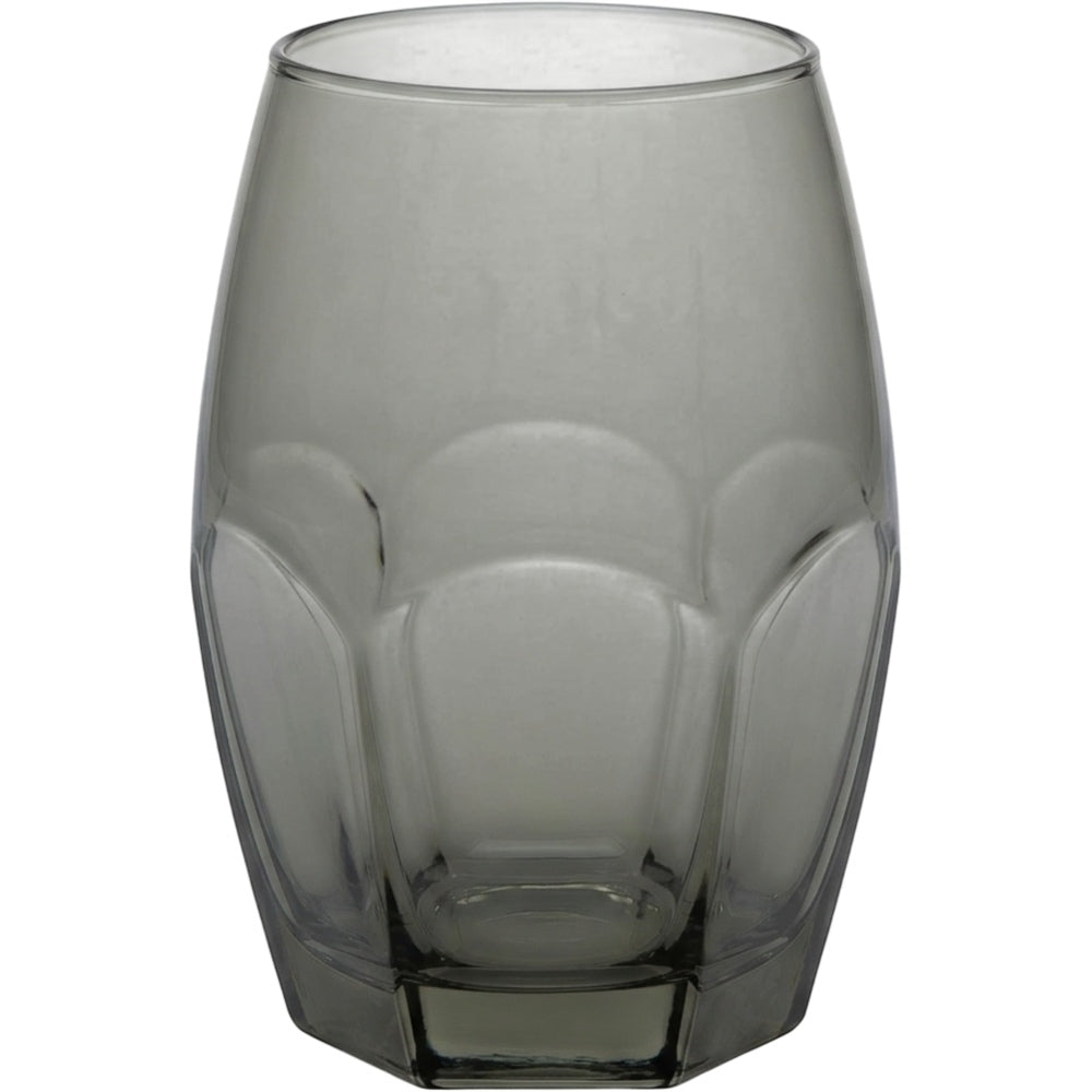 Klnxv Six-Facet Base Stemless Wine Glass 16 oz Smoke Gray - Product view