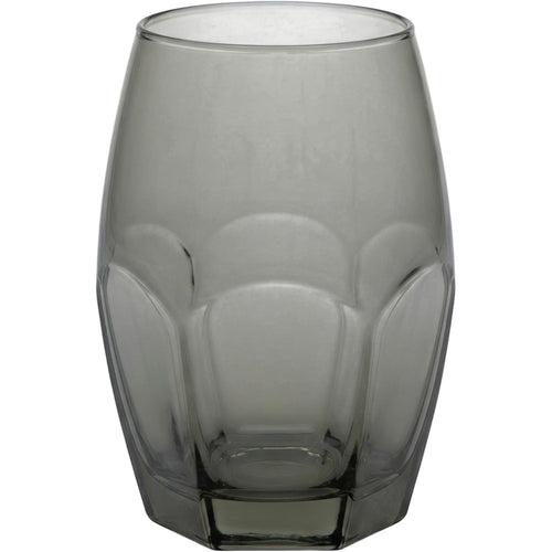 Klnxv Six-Facet Base Stemless Wine Glass 16 oz Smoke Gray - Product view