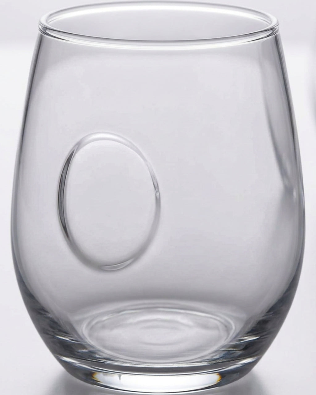 Klnxv Thumb-Indent Stemless Wine Glass 17 oz Clear - Detail view