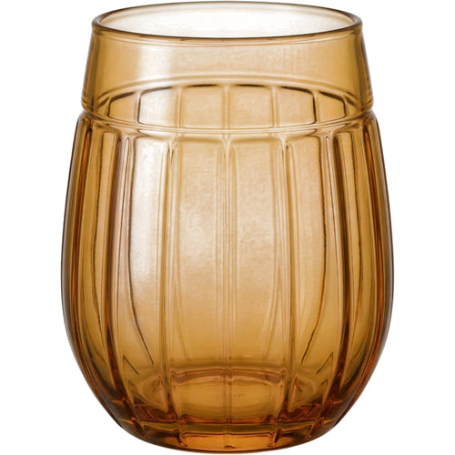 Klnxv Twelve-Rib Optic Stemless Wine Glass 15 oz Amber - Product view